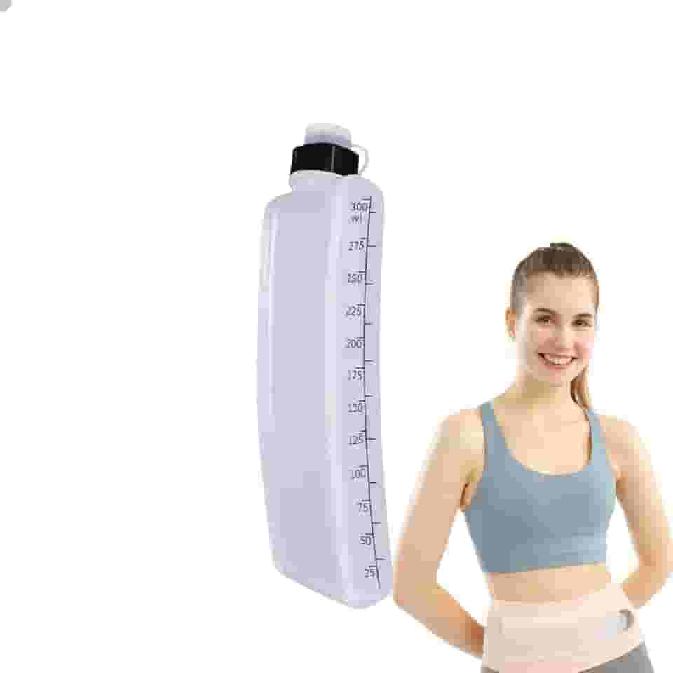 Garrafa Squeeze Esportiva Curvada Oval Ergonômica 300ml Corrida Bike Run Running Ciclismo Bico Anti Vazamento Tampa Proteção Sujeiras Hidratação Reutilizável Livre de Bpa Leve Compacta Federal's Store