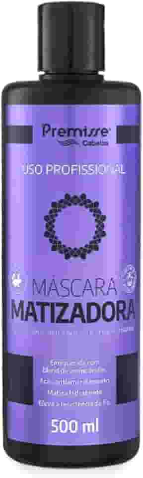 Premisse Máscara Matizadora para Cabelos Loiros, Descoloridos e Grisalhos 500ml, Uso Profissional, com Aminoácidos