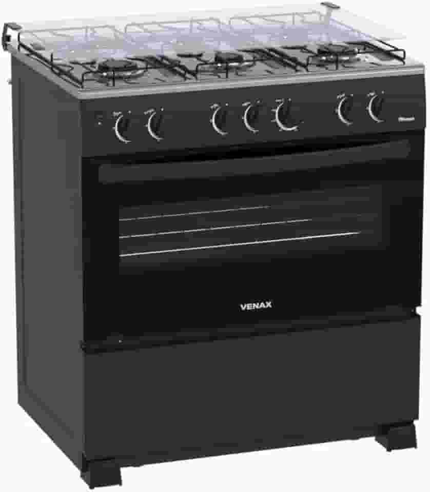 Fogao A Gas Picasso 6 Q Giii Preto Fosco Gas Glp