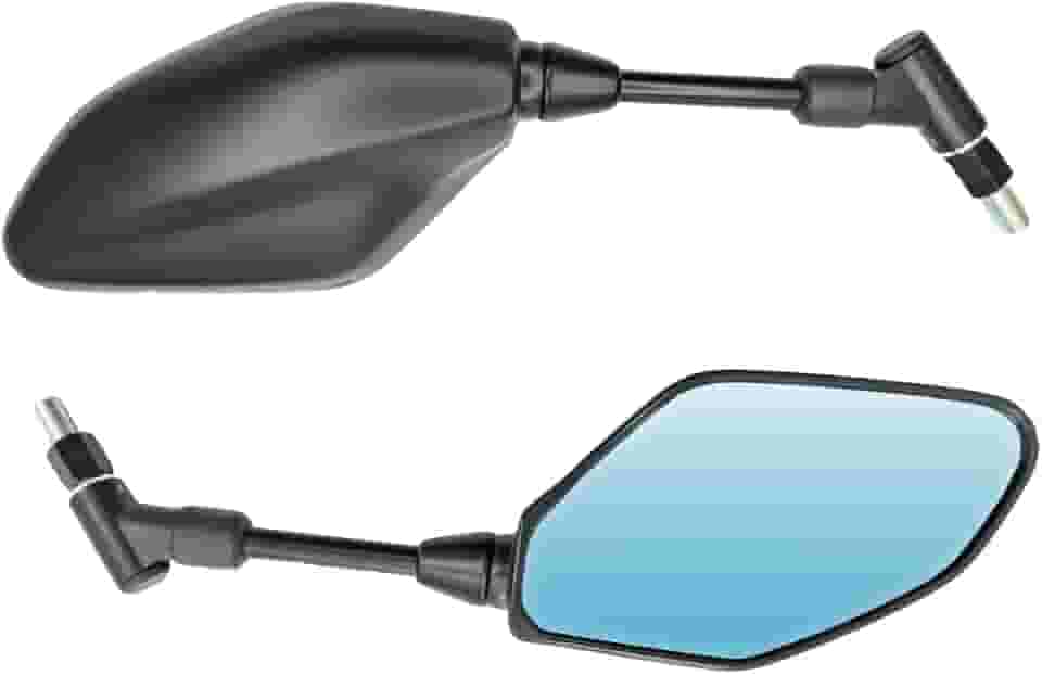 Retrovisor Esportivo Mt 03 Mt 07 Mt 09 Universal Giro 360 Lente Azul Par Design Aerodinâmico Alta Visibilidade Rosca Padrão Motos Compatível