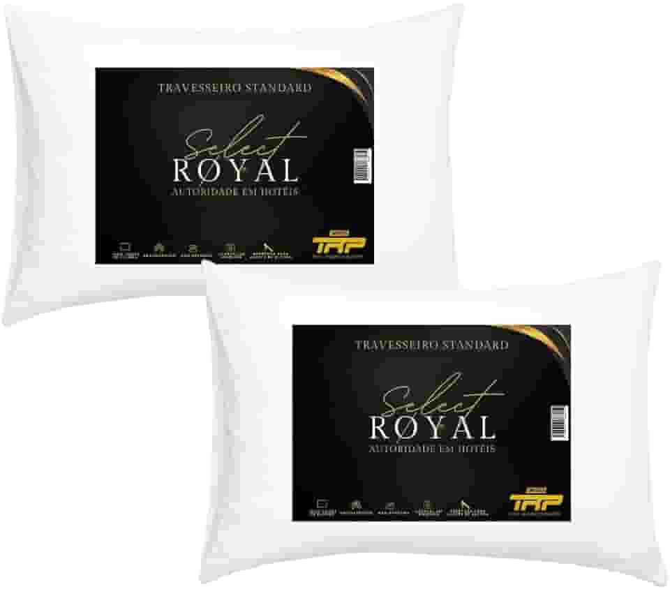 Kit 2 Travesseiros TRP Imports Select Royal Toque de Plumas Antialérgico Linha Hotel