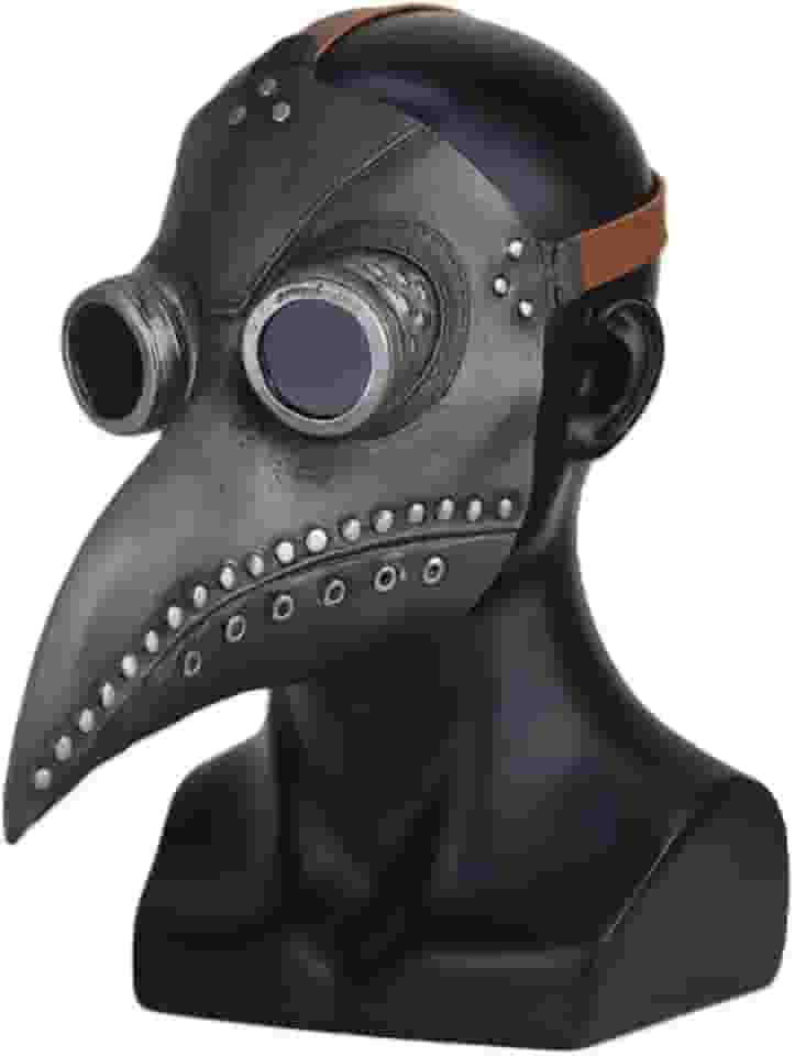 Máscara Médico da Peste Negra, Látex, Fantasia de Halloween, Corvo Praga