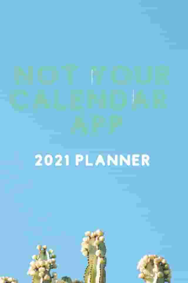 Not your calendar app 2021 planner: 12 months, daily calendar, notes, priorities, 366 pages