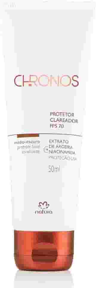 Protetor Clareador FPS 70 Chronos Médio Escuro - 50ml