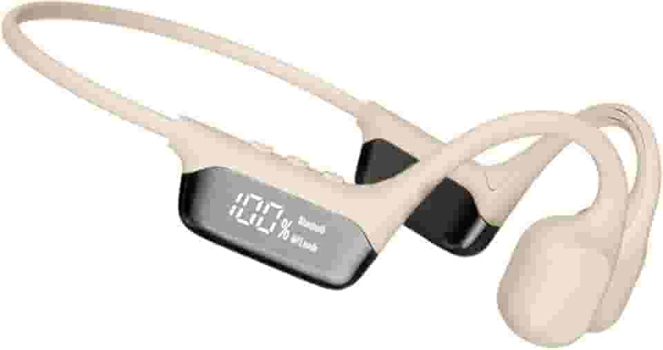 Fone de ouvido IPX8 à prova d'água de condução óssea sem fio Bluetooth 5,4 + 32 GB de RAM MP3 Player HiFi Music Sport Swimming Headset com microfone (branco)