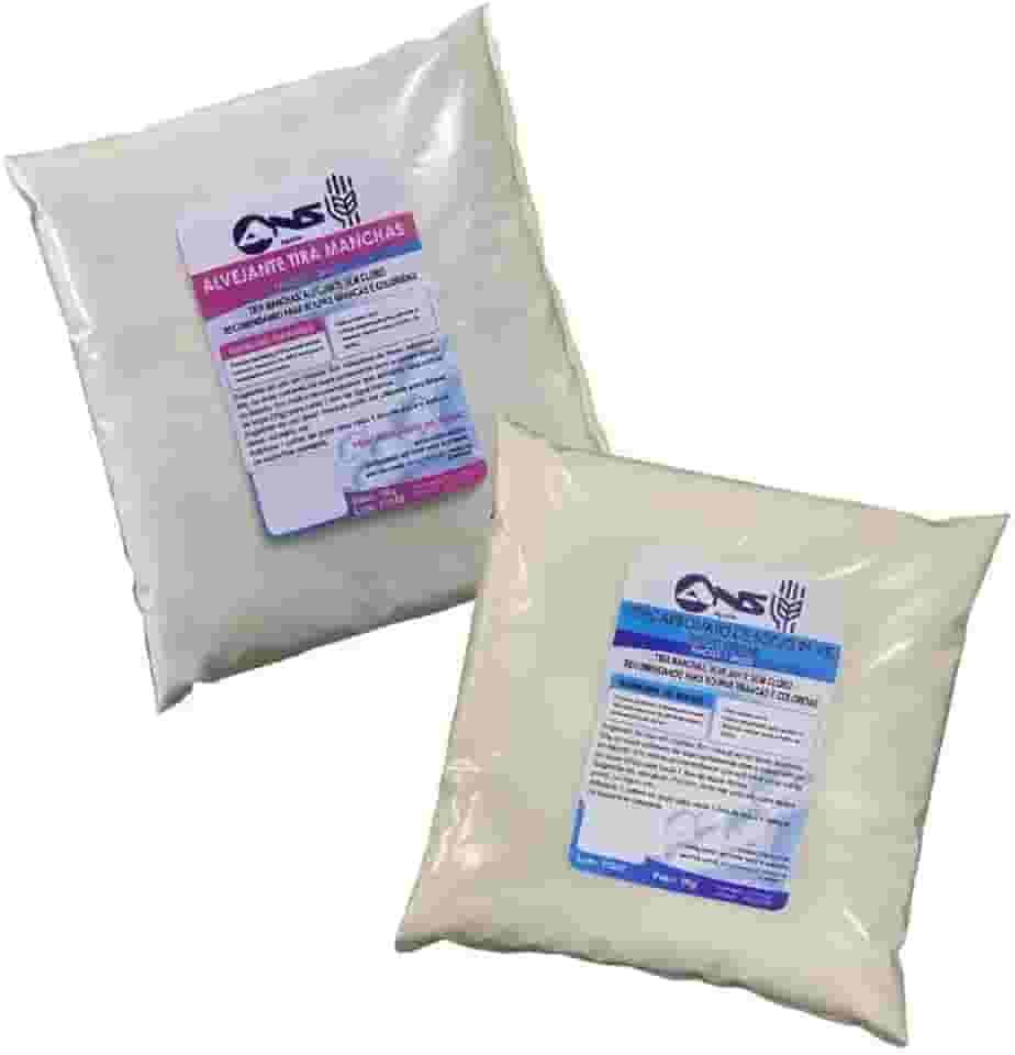 Kit Alvejante em Pó Sem Cloro + Percarbonato de Sódio 2kg | Limpeza Profunda, Tira Manchas e Odor | Seguro para Roupas Brancas e Coloridas | Uso Doméstico e Profissional