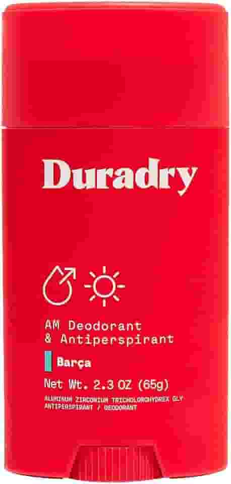 Duradry Am Deodorant & Antiperspirant - Desodorante com Prescrição Médica para Hiperidrose, Antitranspirante para Mulheres e Homens, Proteção Contra Suor Nas Axilas, Sem Silicone - Barca, 2,3 Onças (Pacote com 1)