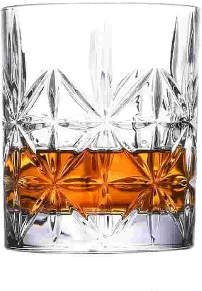 Jogo de 6 copos de vidro 320ml para whisky, Drink, uísque e Sucos