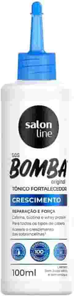 Salon Line, Tônico Capilar, SOS Bomba, Crescimento Capilar, Reparação e Força - Todos os Tipos de Cabelos, 100 ml