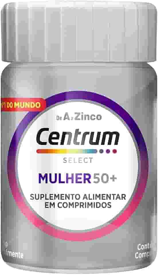 Centrum Mulher 50 Mais Multivitaminico, com Vitamina D, Vitamina B12, Calcio e Magnesio, 30 Comprimidos