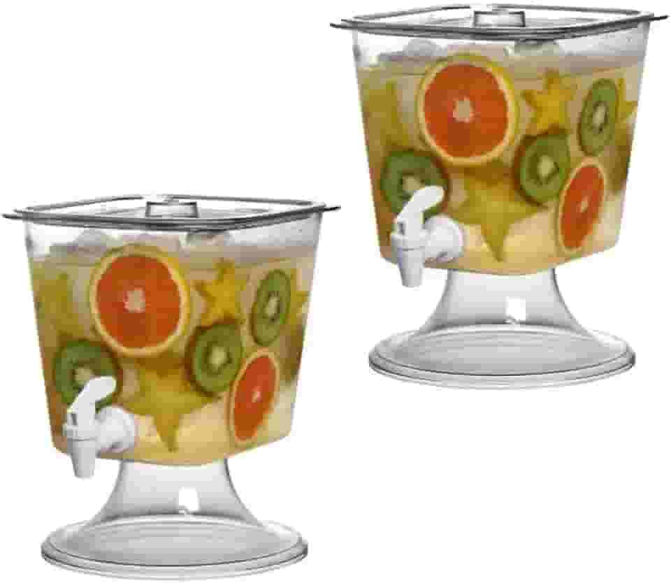 Kit 02 Suqueira Refresqueira Dispensador de Agua Suco 4,5 L