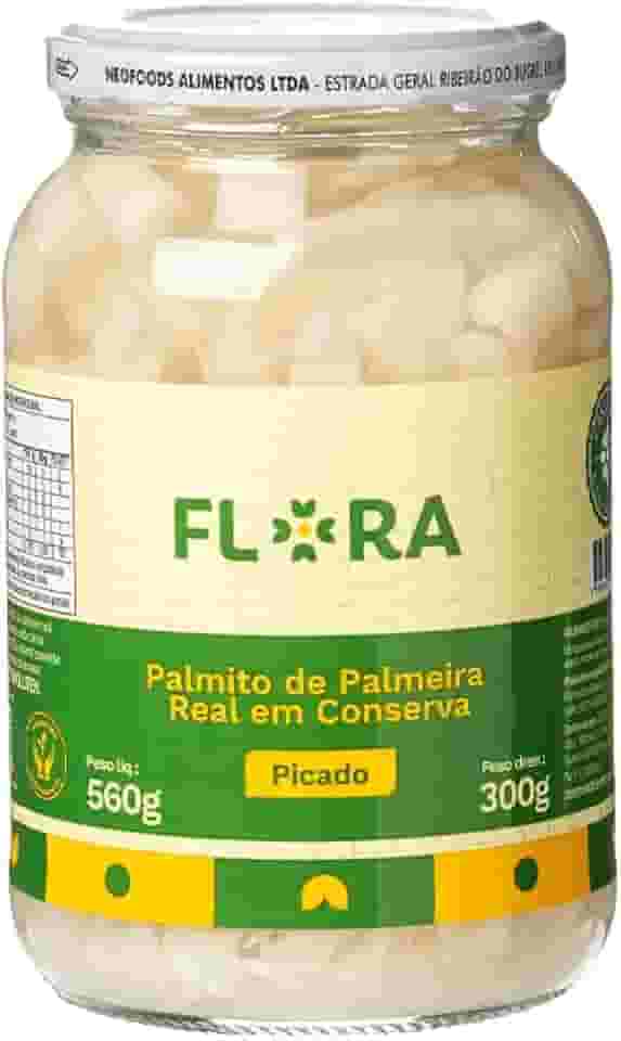 Palmito Palmeira Real Picado Flora 300g.