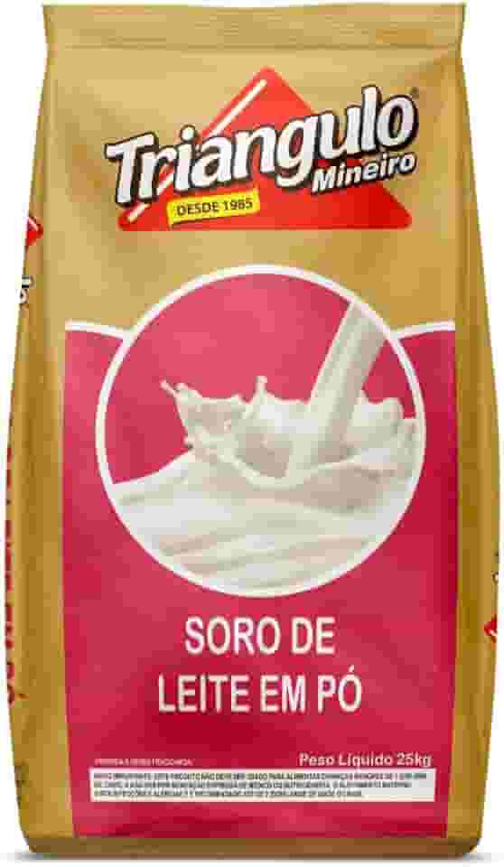 Soro de Leite em Pó Desmineralizado em 40% Pacote de 25kg, Triângulo.