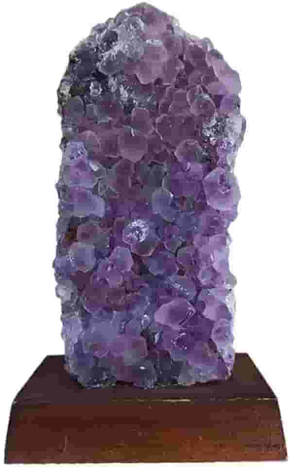 Ametista Drusa Com Base Madeira - Pç (10 X 5 Cm)