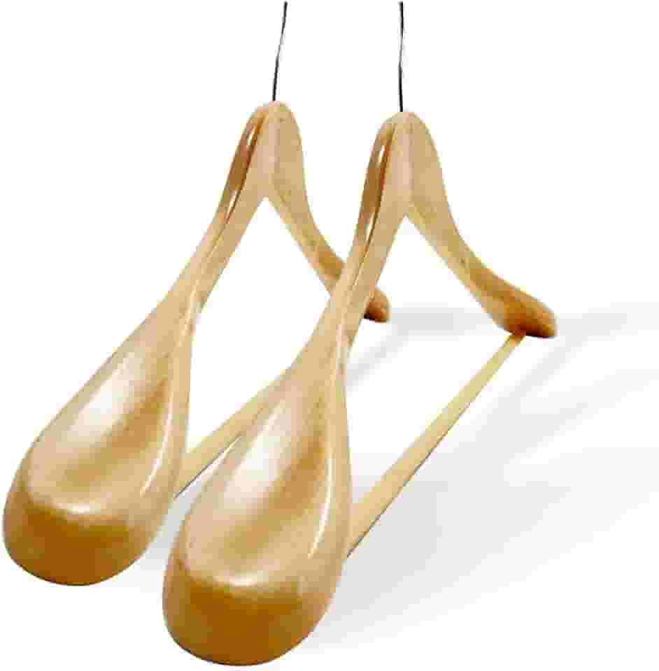 Kit 5 Cabides de Madeira Luxo para Terno e Casaco - Alta Resistência e Elegância