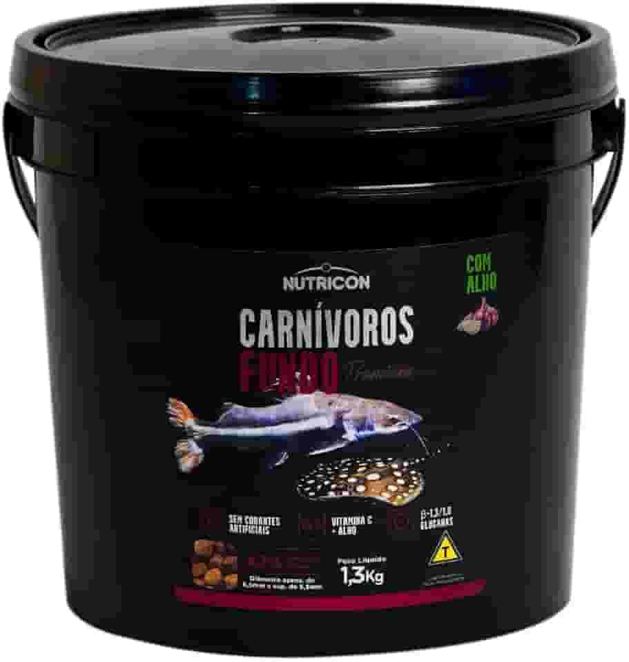 Nutricon Carnívoros Fundo 1 3Kg Para Peixe Tropical Todas As Fases