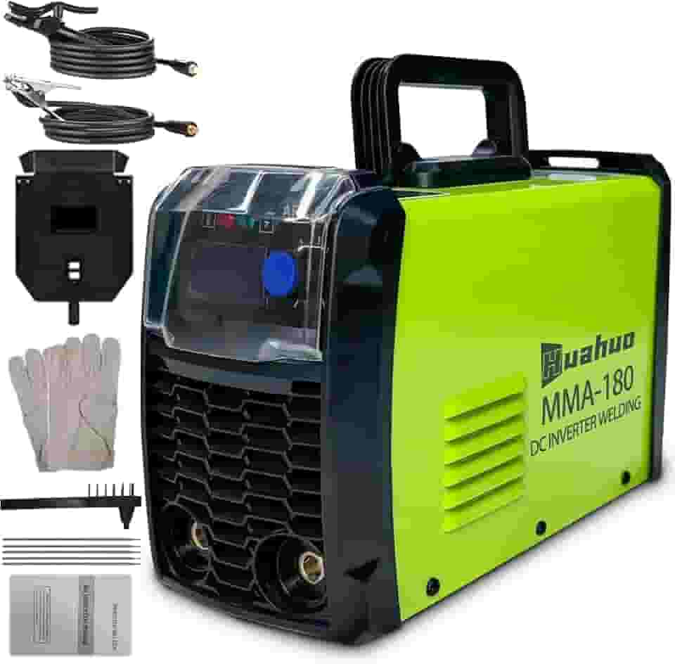 Máquina de Solda Inversora,Portatil de Alta Potência com Acessórios MMA180（220V/120A) (Verde-220V)