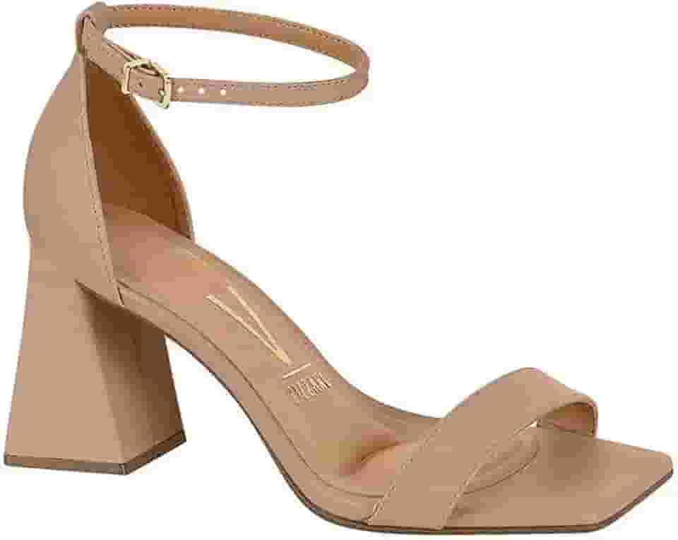 Sandália Feminina Salto Flare Pelica Nude Vizzano 6464.102