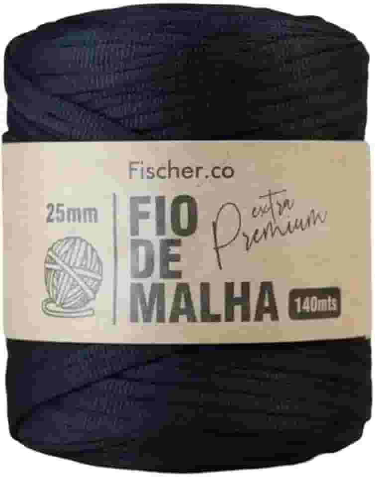 Fio de Malha Extra Premium Fischer 25mm x Rolo com 140m (40 PRETO)