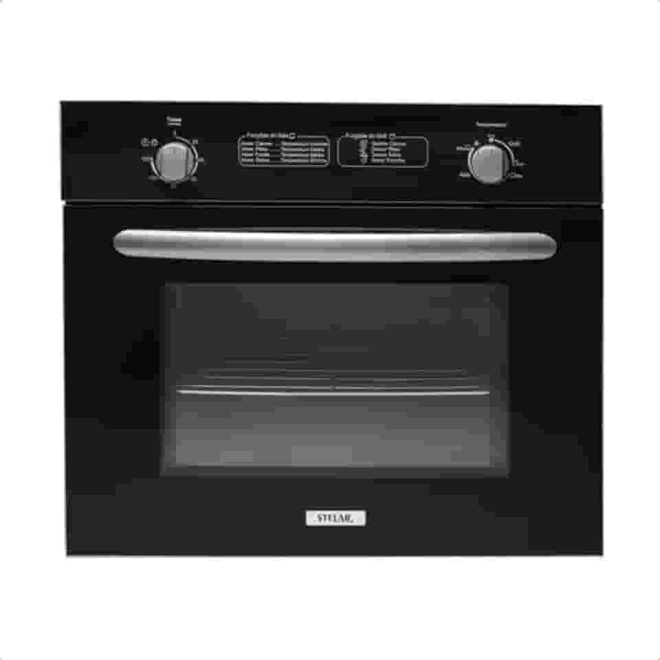 Forno de Embutir à Gás Stelar de 55 Litros Preto 127V