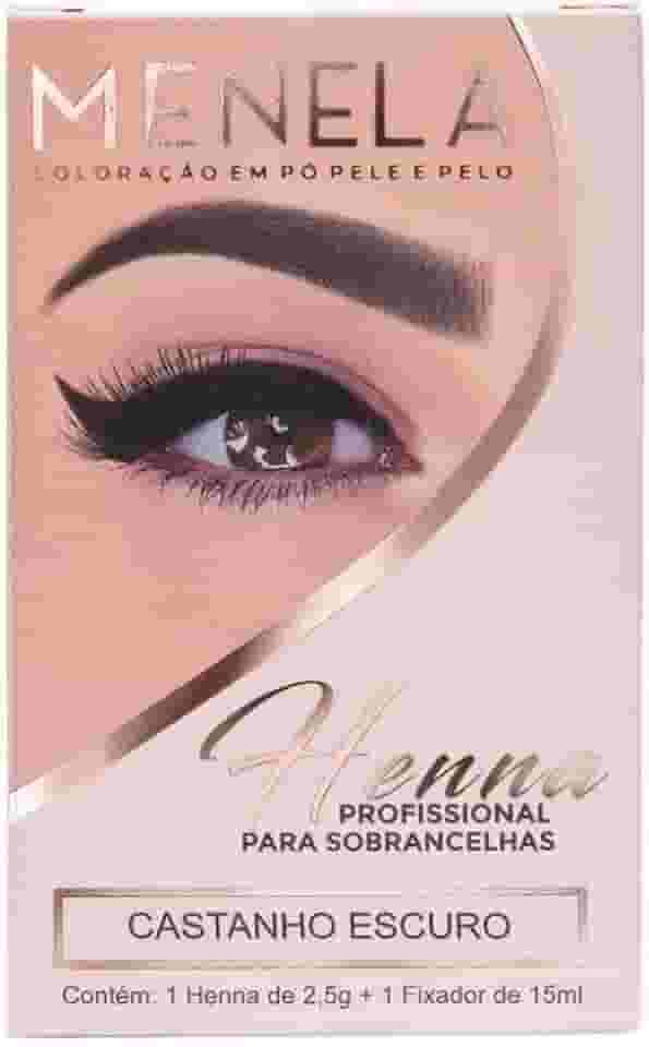 Menela Kit Henna Para Sobrancelhas 2,5g Castanho Escuro