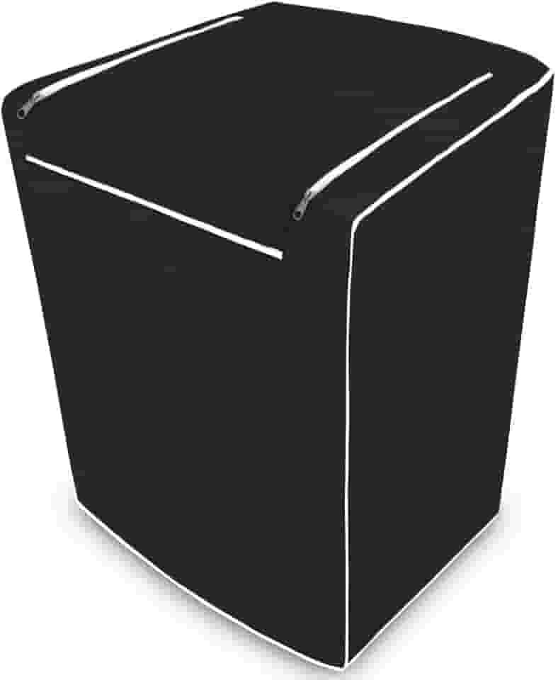 Capa de Máquina de Lavar Impermeável Com Zíper Todas as Marcas Eletrolux, Brastemp, Consul 12kg, 13kg, 14kg, 15kg, 16kg (Preto M)