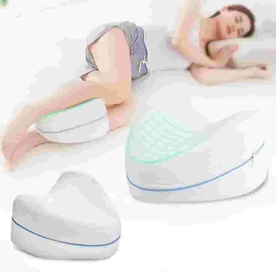 Almofada Ortopédica Ergonômica para Pernas e Joelhos – Travesseiro de Suporte Postural e Alívio de Dores Lombares, Ciático e Gravidez