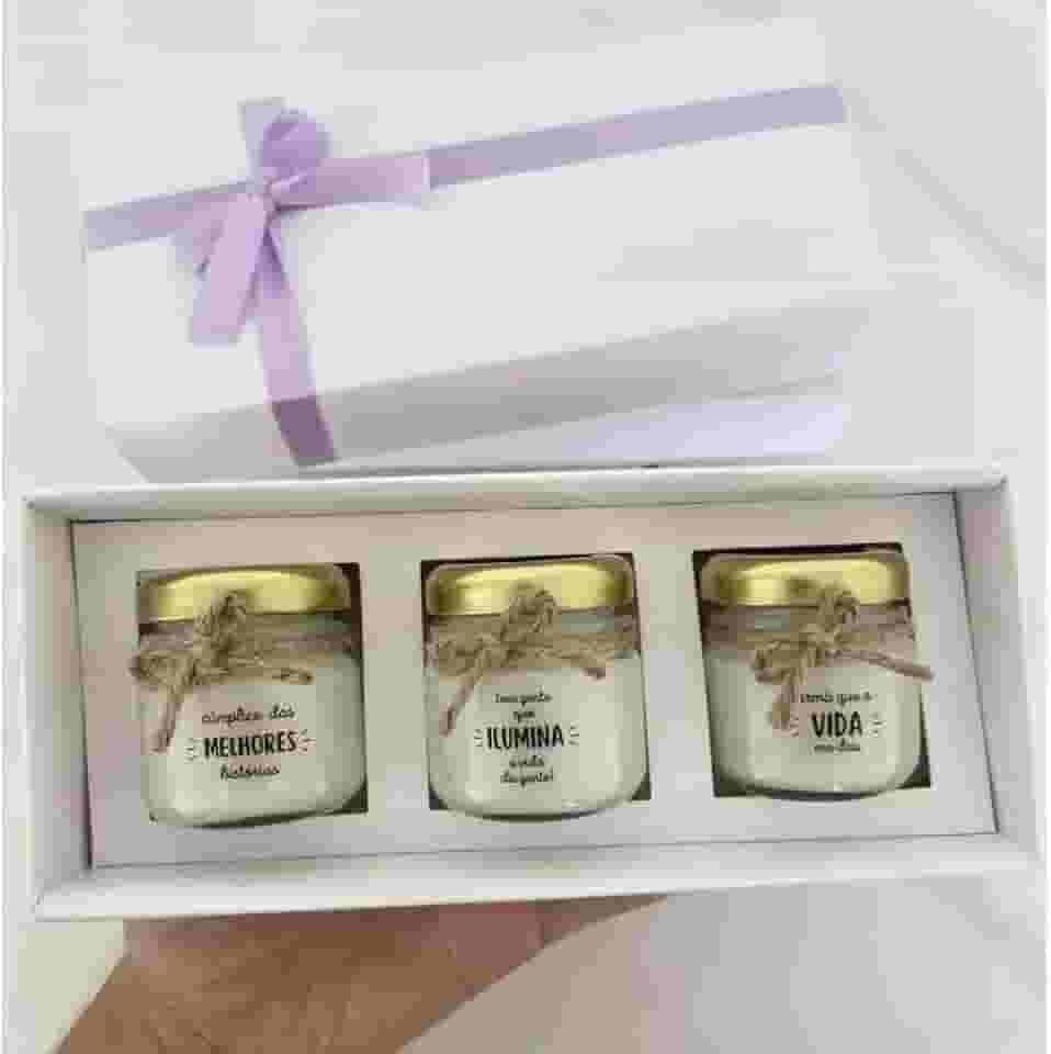 Kit 3 Mini Velas Aromáticas Melhores Amigas - Presente Criativo Amigos Amizade