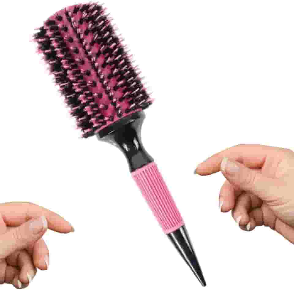 Escova Madeira Premium Pente Profissional Antiestático e Resistente ao Calor para Cabelos Cacheados (Rosa)