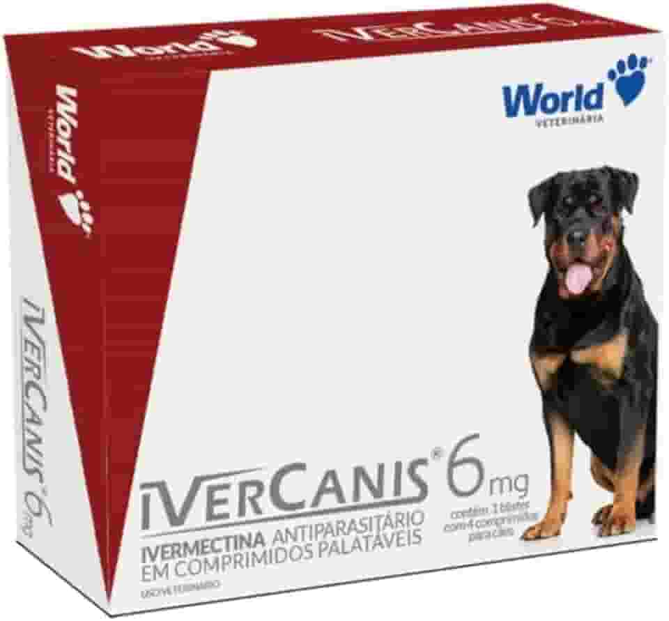4 Remédios Comprimidos Ivercanis 6mg Sarna Cães 15 30kg Tratamento Antipulgas Carrapatos
