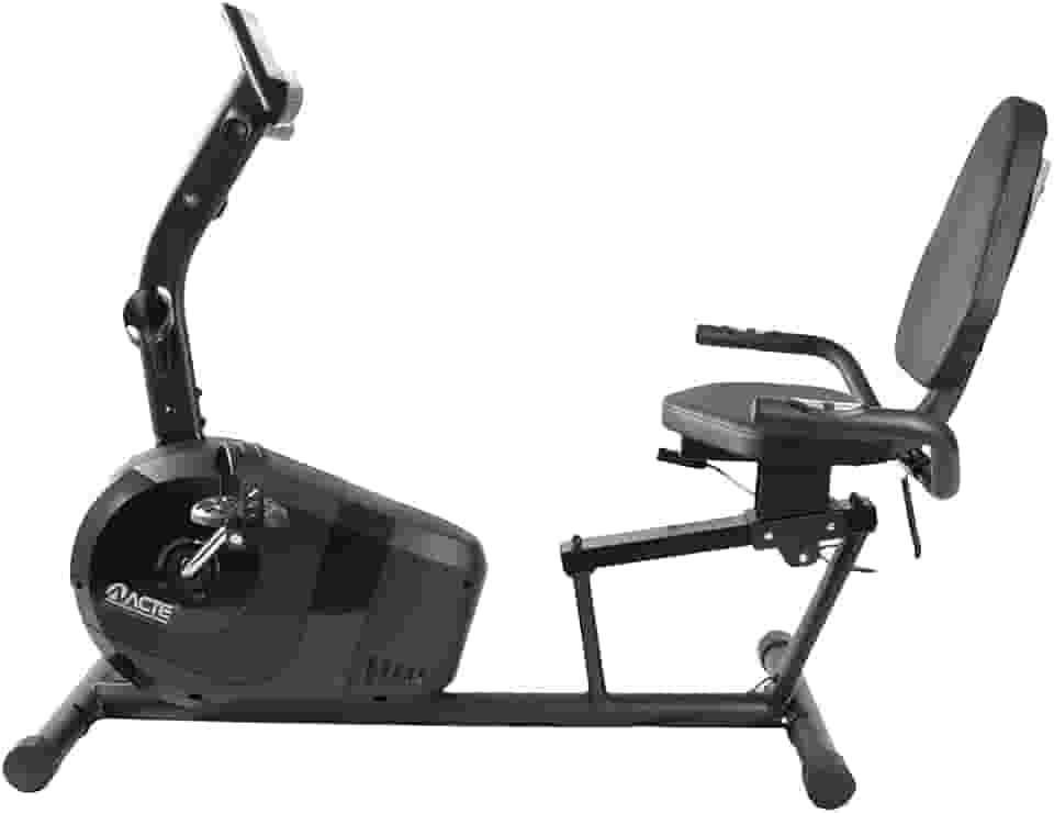 Acte, Bicicleta Ergométrica Horizontal Assento Ajustavel 8 Intensidades E26 - Preto