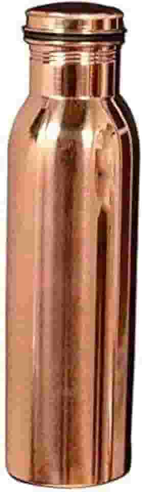 PR INTERNATIONAL Garrafa de água lisa de cobre puro com tampa 900 ml