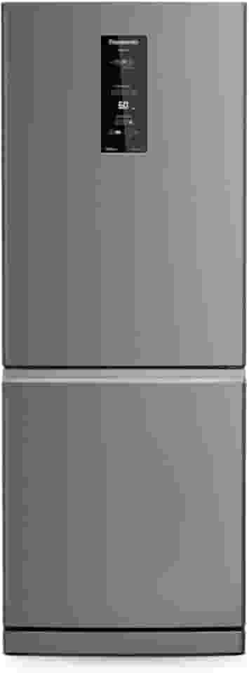 Geladeira Panasonic BB64 Aço Escovado Inverse Frost Free 460L Inverter A+++ - NR-BB64PV1X 220V