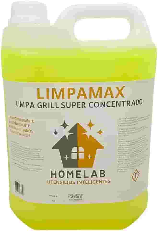 Limpamax Limpa Grill 5L | Desengordurante Concentrado para Gordura Pesada | Ideal para Churrasqueiras, Chapas, Grelhas e Fornos
