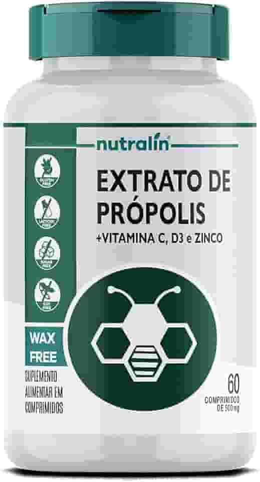 Nutralin Extrato De Própolis Com Vitamina C + Vitamina D3 + Zinco 60 Comprimidos