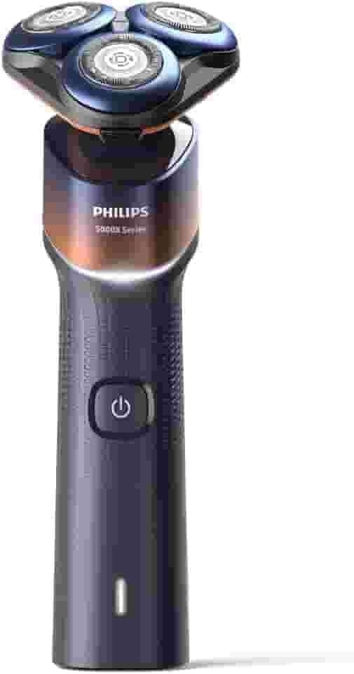 Philips Barbeador Elétrico Masculino Skin Protect, Uso Seco e Molhado, Cabeças flexíveis 360-D, com Acessório Aparador, Carregamento Rápido - X5012/05