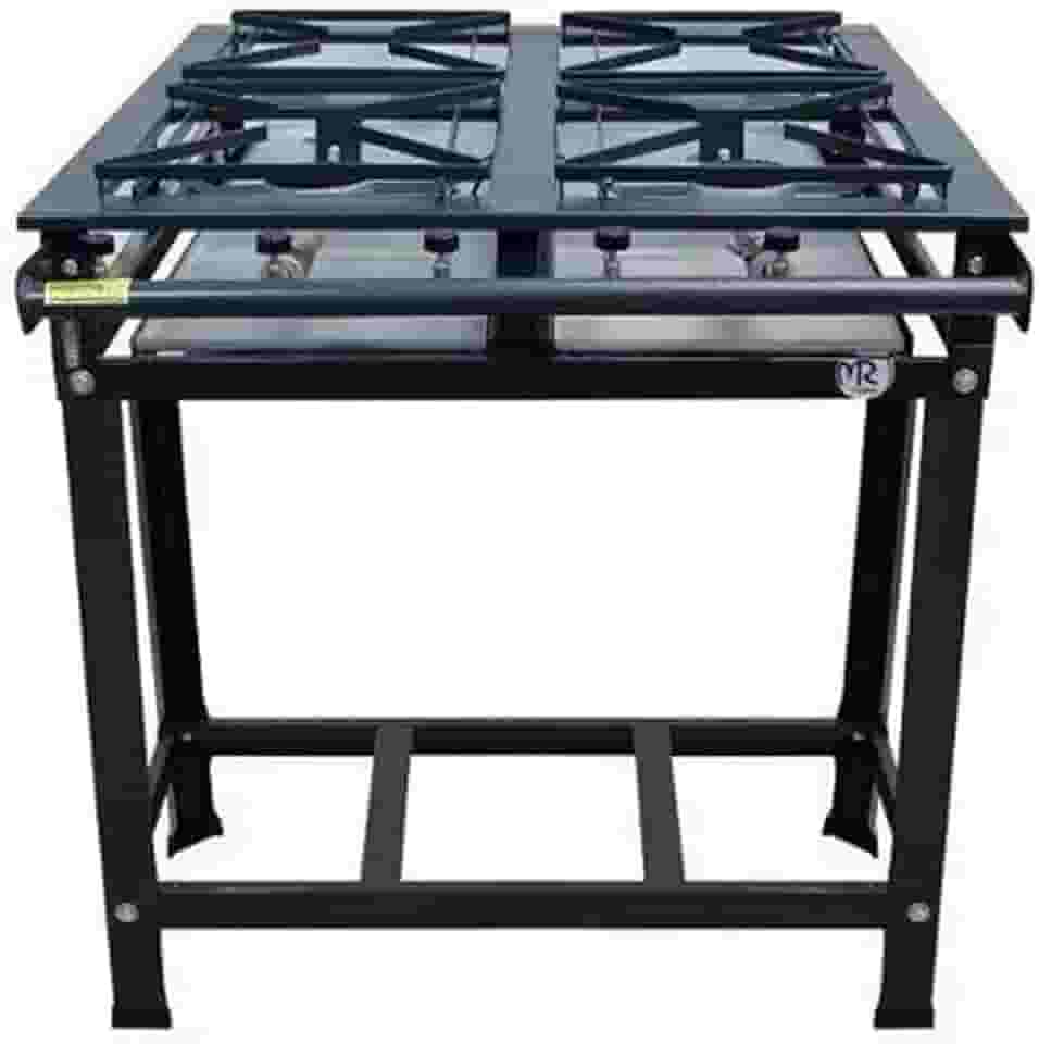 Fogão Industrial 4 Bocas Standard Alta Pressão Grelhas Aço 30x30 P5 MR Fogões