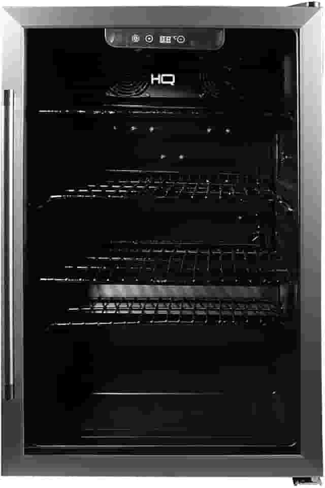 Cervejeira Expositor Vertical HQ Vidro Duplo 125 Litros Preta e Inox HQ-125CEVPV (220, Volts)