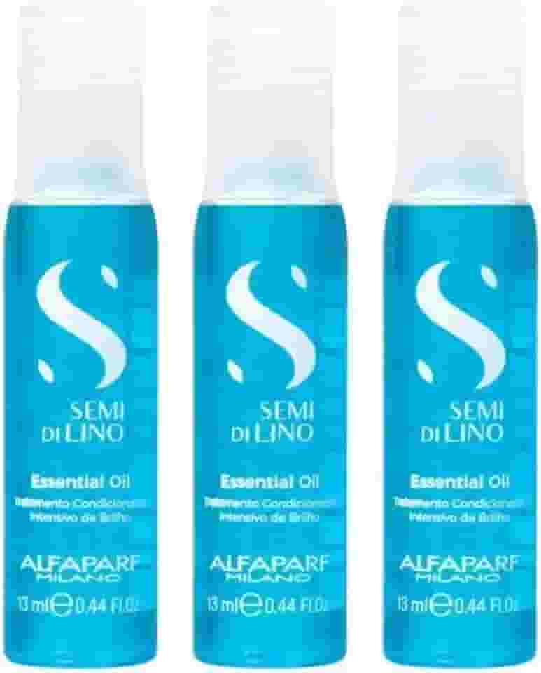 Kit Ampola Azul Alfaparf Semi Di Lino Sublime Essential Oil (03x13ml)