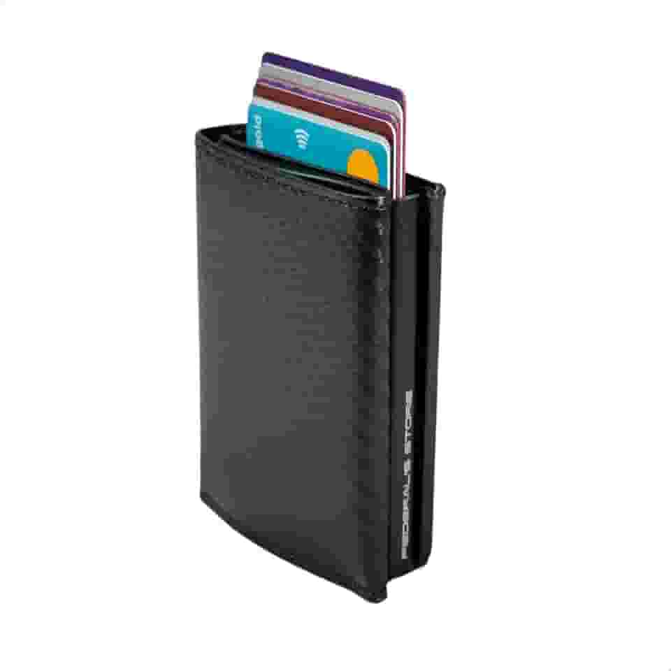 Carteira Masculina Proteção RFID Porta Cartões Slim do Futuro CNH Notas ML03 Exclusivo