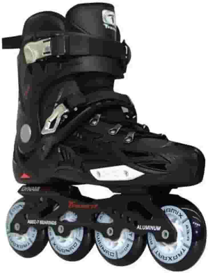 Patins Freestyle Traxart Dynamix | Urban Inline Hardboot | Rodas PU 80mm 85A | ABEC-7 | Base Alumínio | Até 110kg
