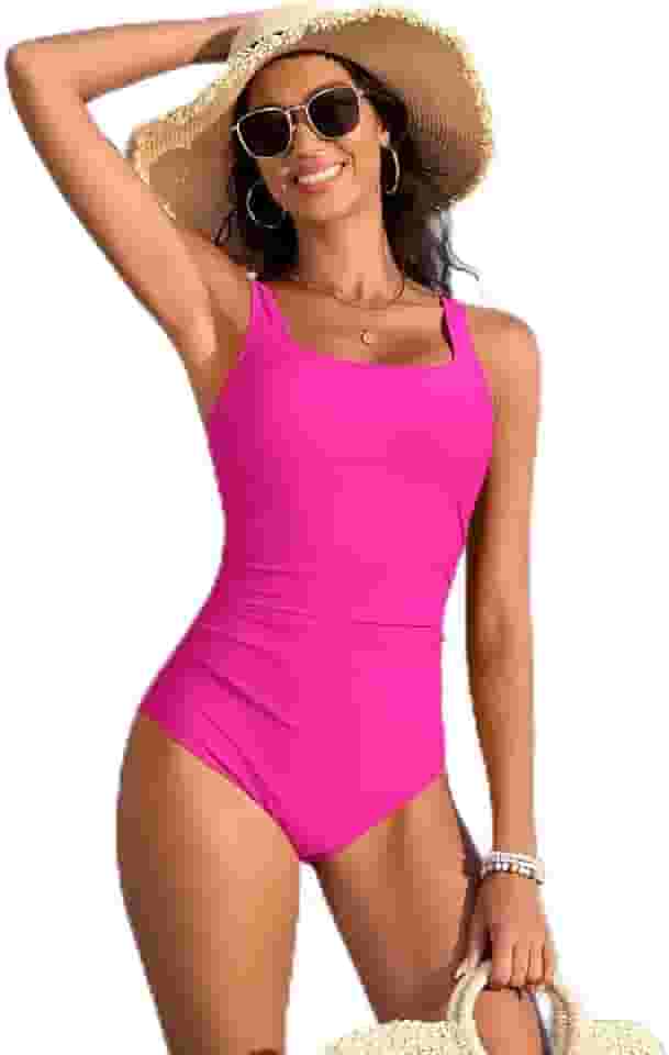 Maiô feminino franzido com controle de barriga, push up, com aro, regata