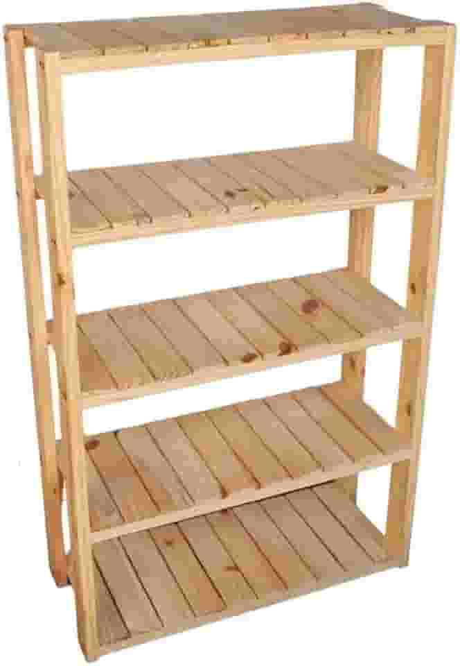 Estante Organizadora Para Plantas 5 Prateleiras Em Madeira Pinus - Suporte Para Vasos E DecoraçãO