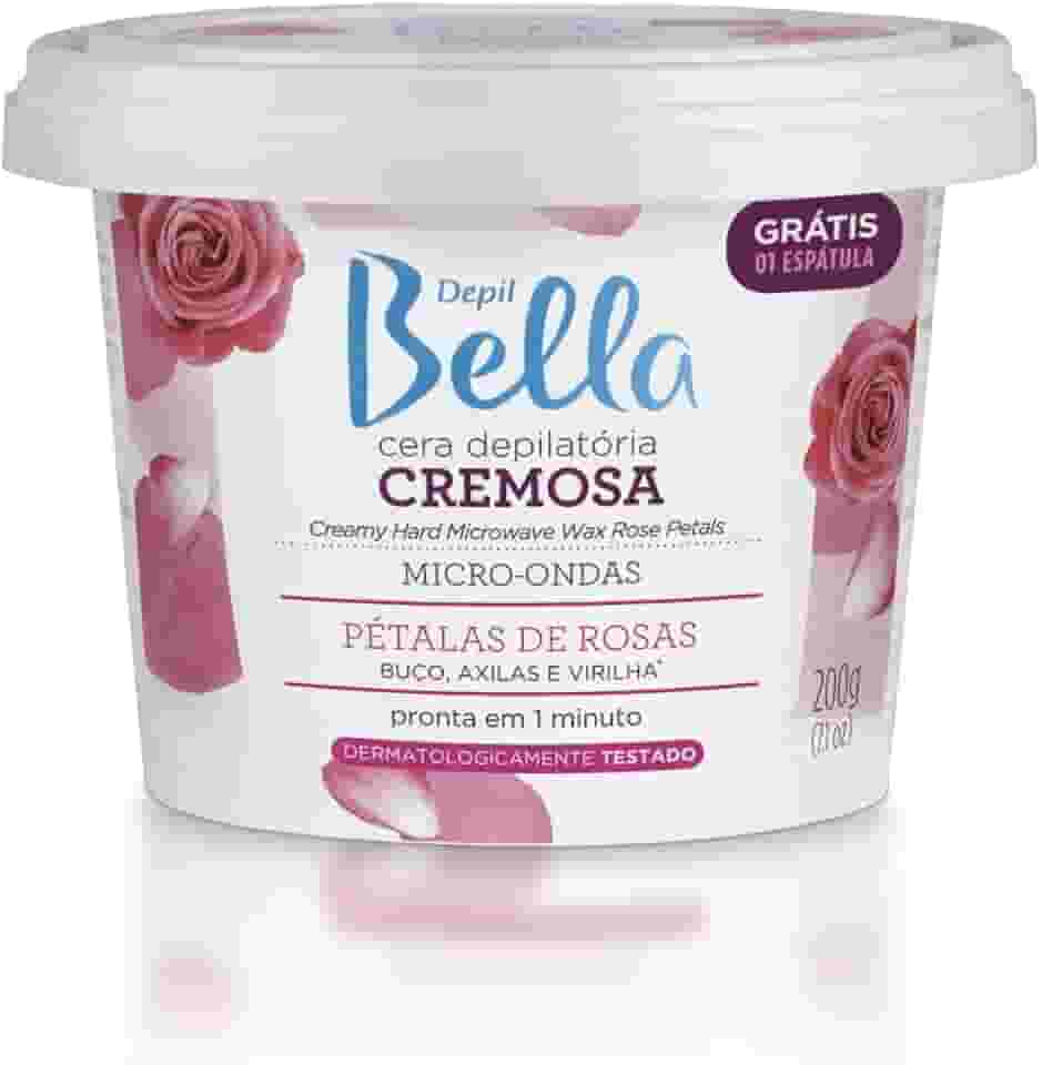 Cera Cremosa para Micro-ondas Depil Bella Pétalas de Rosas 200 g