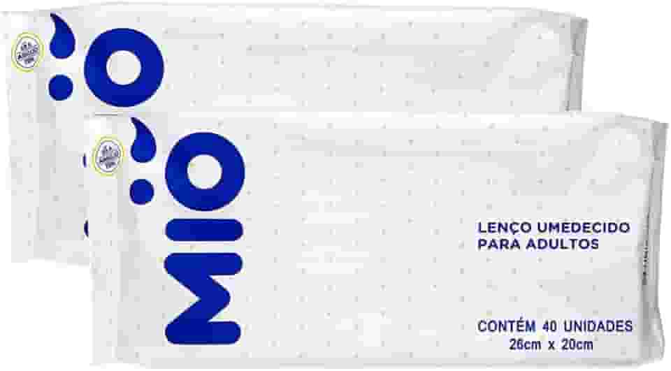Lenço Umedecido para Adultos Mió 40 Unidades | Kit com duas unidades