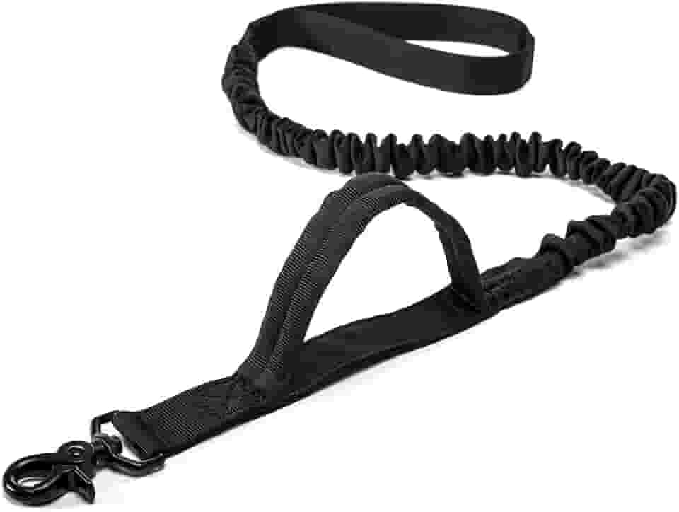 Guia Elástica para Cachorro MADOG Alça Longa e Curta PRETA