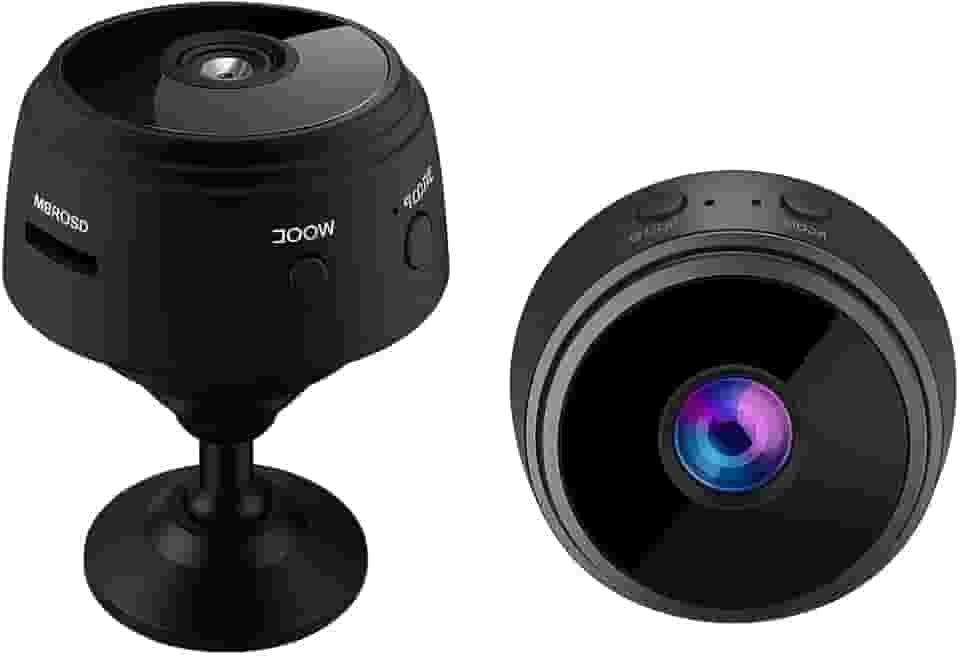 Mini Câmera de Segurança Wi-Fi com Visão Noturna HD, Gravação por Movimento – Segurança Portátil, Discreta e Sem Fios para Casa, Escritório ou Viagens