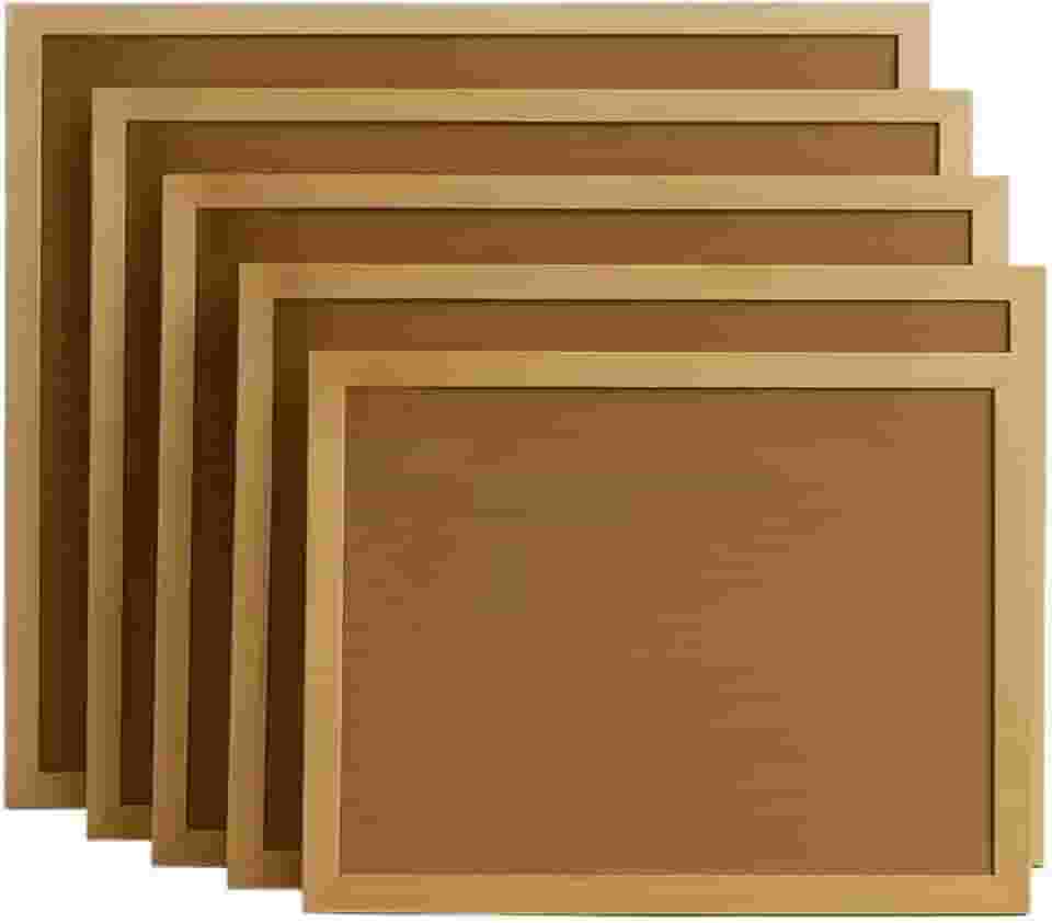 Quadro Lousa Cortiça + 50 Alfinetes Moldura Madeira Avisos Recados Anotações Fotos (40x30 + 50 Alfinetes)