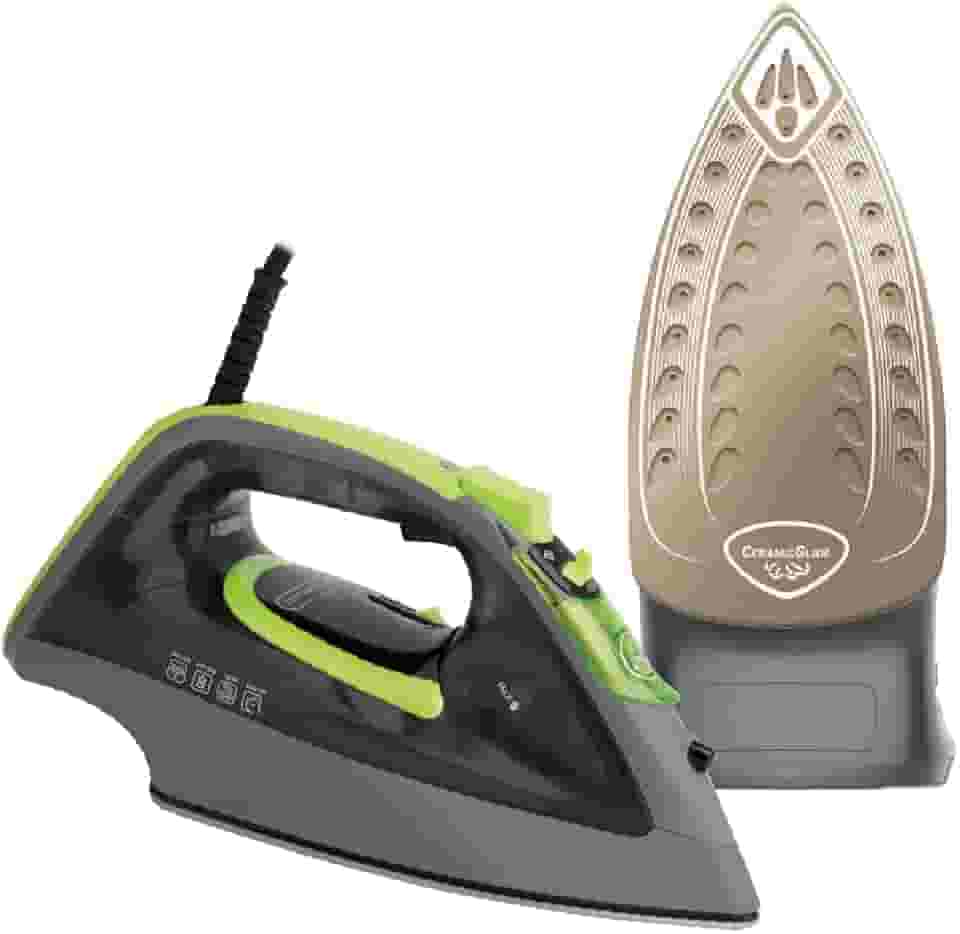 Ferro a Vapor Arno Smartgliss com Base Cerâmica, Tecnologia Smart, Desligamento Automático e Modo Economia de Energia, 1520W, Verde e Cinza, FSC1 110V