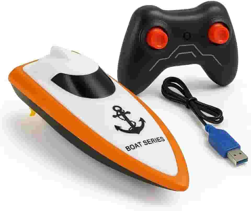 Lancha Barco Controle Remoto Velocidade 20km/h Recarregável